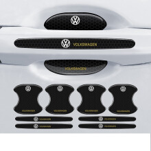 (VW) Hot 8PCS Black Car Door Handle Cup Protector Anti-Scratches Cover Guard Film Protector Stickers