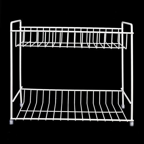 Ergonomic Kitchen Holder Sink Rack Two Tier Baskets Wrought Iron Fruit Basket Ergonomic Kitchen Holder Multi Use Storage Rack With Classification Stor 2