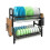 2 Tier Dish Drying Rack for Compact Spaces, Multifunction Rust Resistant Carbon Steel Kitchen Organizer Automatic Drainage System (Black) 1