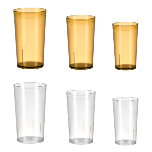 Water Cups Restaurant Style Drinking Glasses-brown 270ml 1
