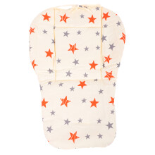 Babywagenkissen mit 2 Gurten, Weicher Baumwollstoff, 65x43 cm, Einfach zu installieren