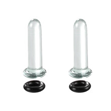 Ear Stretching Set Glass Plugs Gauges for-Transparent color 4mm