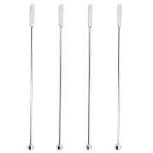 Cocktailskedar för blandning, Snygg svartpläterad finish, Enkel mosning av ingredienser, Perfekt för lager på lager och garnering av drinkar,
