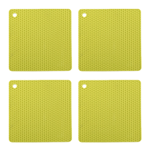 Mata Trivet Silicone Neamhshleamhain Le haghaidh Úsáide Solúbtha, Silicone Grád Bia Frithsheasmhach in aghaidh Teasa Dearadh Cíor Meala