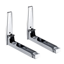 Étagère pliable pour la cuisine, support mural pour micro-ondes facile à installer, support de grille de four réglable en acier inoxydable qui