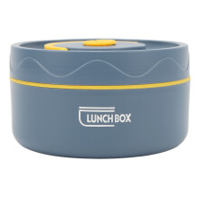 Thermische lunchbox, draagbare voedselcontainer met warmtebehoudtechnologie, ronde, geïsoleerde doos van 304 roestvrij staal met lekvrije afsluiting.