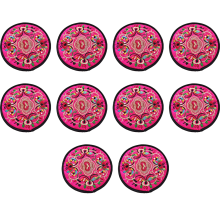Aufbügelbarer Aufnäher, gestickte Verzierung für individuellen Stil, Yoga-Lotus-Yin-Yang- und indische Glückssymbole im Retro-Stil, hohe