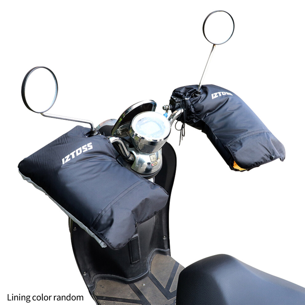 Windproof Rainproof Motorcycle Handlebar Gloves 16Cm Length Black 8491362667628