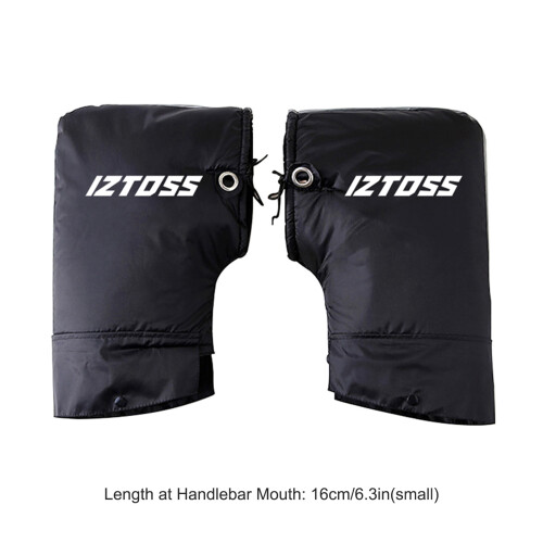 Windproof Rainproof Motorcycle Handlebar Gloves Black, 16cm Length 1