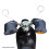 Windproof Rainproof Motorcycle Handlebar Gloves Black, 16cm Length 11