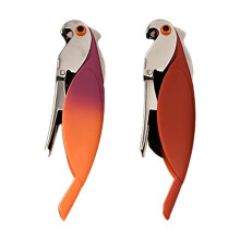 Professional Wine Opener Parrot Simulation Design, Soft-Touch Grip Ensures Comfortable Use, Ergonomic Wine Bottle Opener with Reinforced Spiral Head f