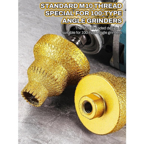 M10 Brazed Diamond Tower Drill Bit Tile Stone Rock Plate Reaming Integrated Construction Tool 1