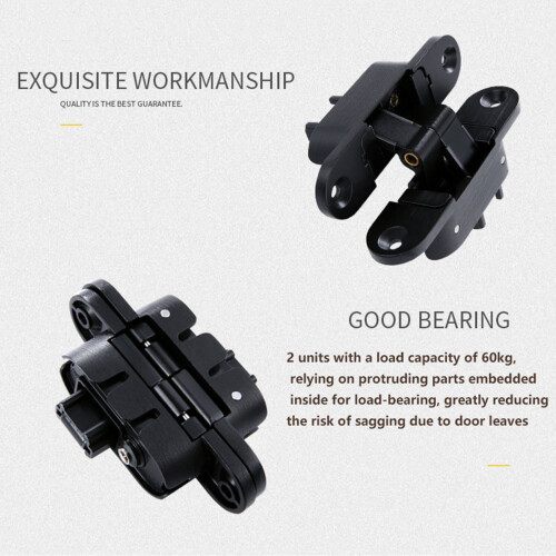 Invisible Door Hinges Adjustable Concealed-Silver left open 1