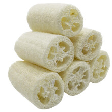 Esponja esfoliante corporal de bucha vegetal natural, ideal para aumentar a circulação sanguínea e remover células mortas da pele, acessório