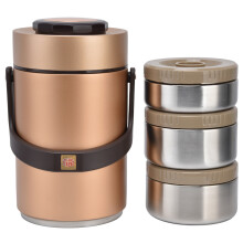 Isolamento sottovuoto a doppia parete, thermos portatile da viaggio per alimenti caldi o freddi, resistente contenitore per alimenti in acciaio