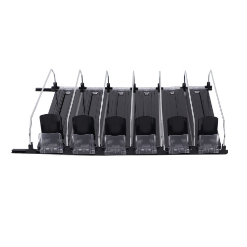 Self Pushing Can Organizer for Fridge, Adjustable Width Automatic Soda Can Dispenser with Sturdy ABS Construction, Automatic Drink Pusher Glide for Ef