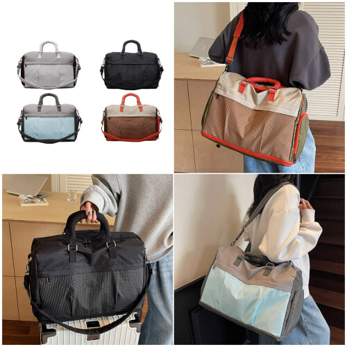Duffle Bag With Separate Wet Dry Storage Lightweight-Black 2