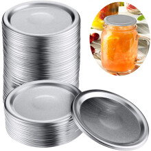 Weithals-Einmachdeckel, wiederverwendbarer Deckel für Mason-Jar-Gläser mit Silikondichtungsringen für luftdichte Aufbewahrung, rostfreier