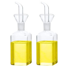 Dispenser per olio d'oliva e aceto Kitchen Helper, elegante dispenser in vetro borosilicato con design antigoccia per cucinare