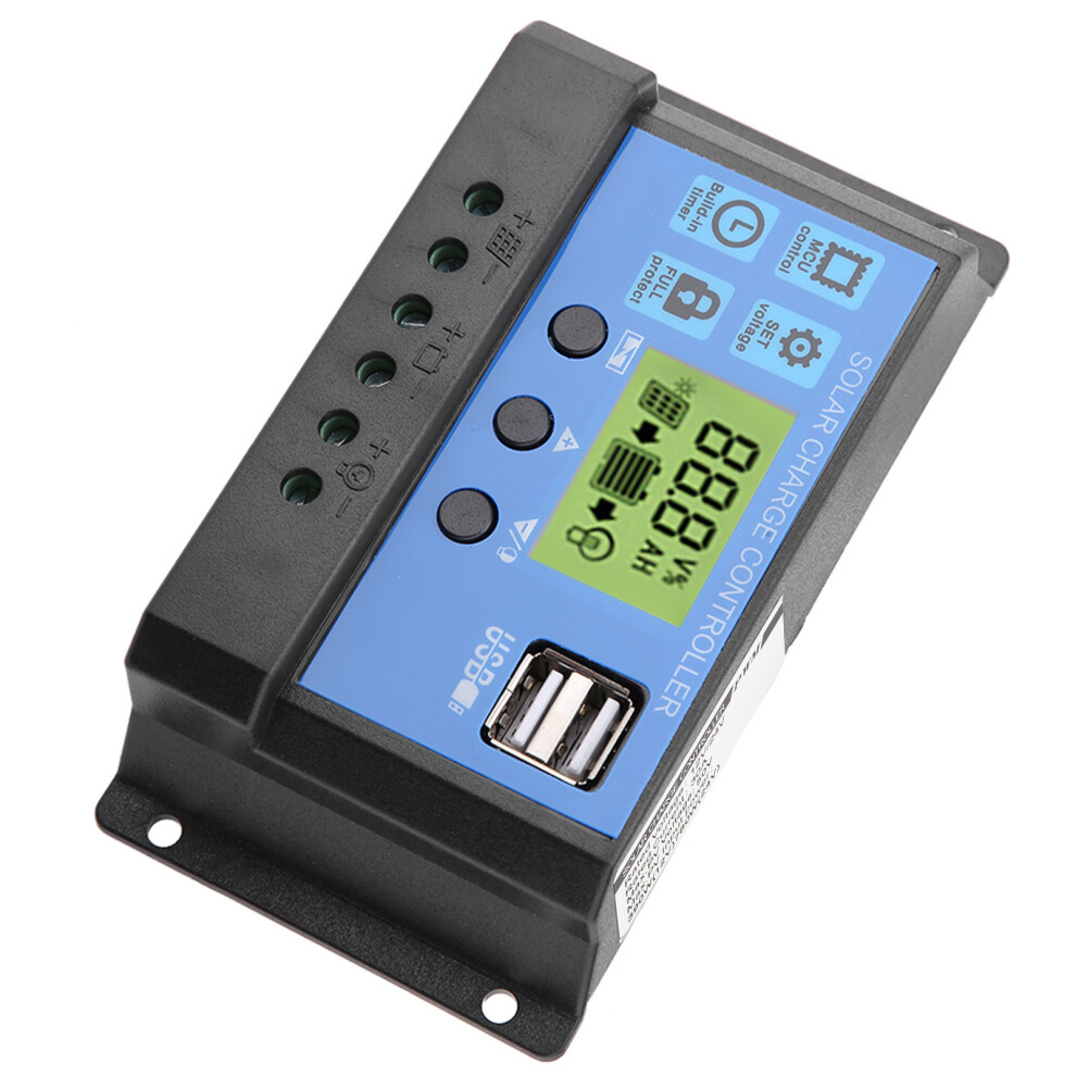 Efficient 30A Solar Panel Controller Yjss-30A With Dual Usb & Lcd 4661362668312