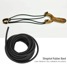 Black Latex Slingshot Tube 5M, 6mm Outer Diameter, Flexible and Durable