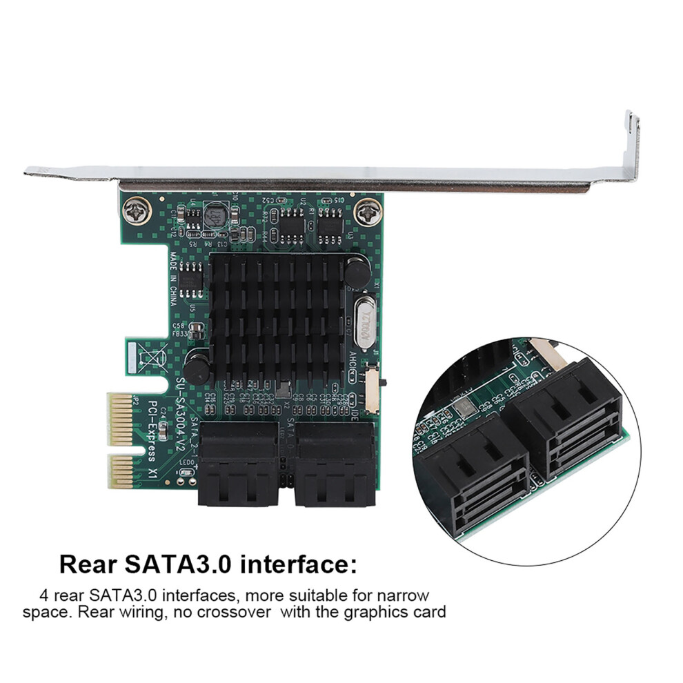 4-Port Sata 3.0 Pcie Expansion Card Controller 6G Data Transfer For Pc 8781362669976