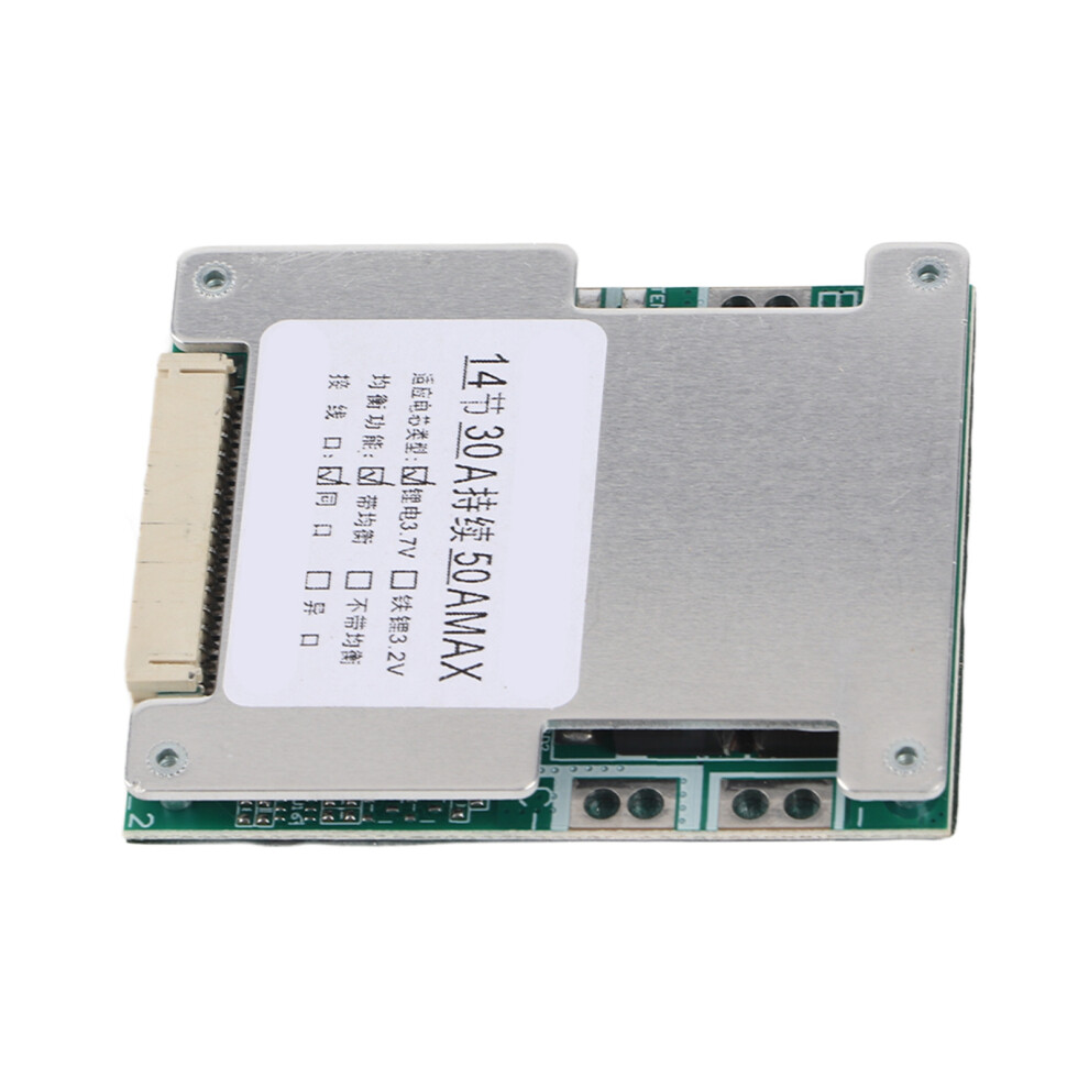 14S 50V 30A Lithium Battery Protection Board With Balance Charging 4671362669660