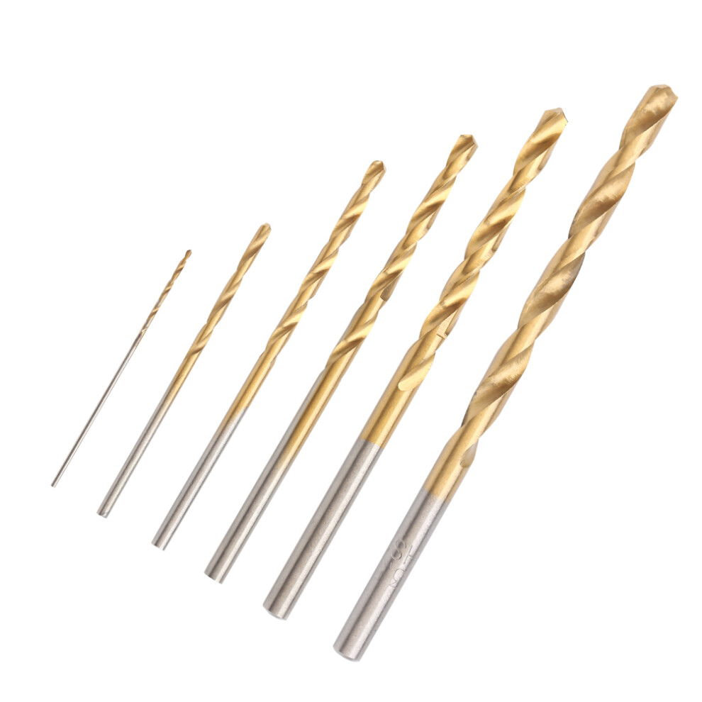 6 Type Hss Titanium Coated Mini Drill Bits Set - 60Pcs For Easy Drilling 3641362674170