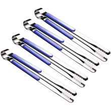 Ergonomischer, hitzebeständiger Griff, Küchenzange aus Edelstahl mit gezahnten Metallspitzen, spülmaschinenfest, leicht zu verstauen, ideal zum