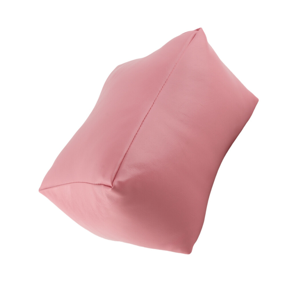 Pink Salon Manicure Nail Pillow Soft Pu Hand & Foot Rest For Nail Care 12 Inch