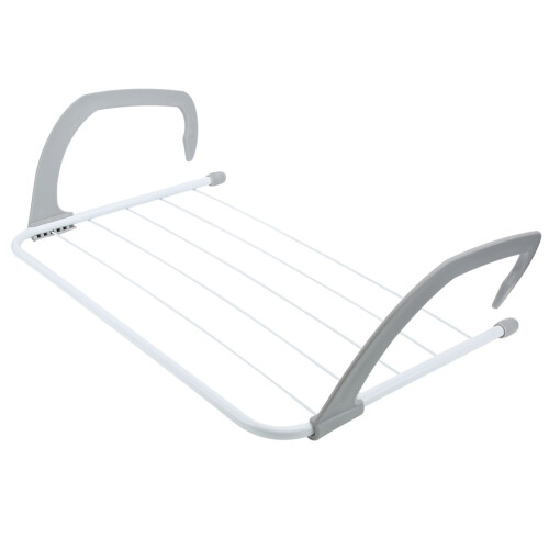 Foldable Metal & Plastic Clothes Drying Rack, Gray, 51.5x34.5cm