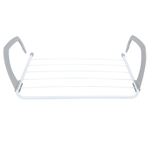 Foldable Metal & Plastic Clothes Drying Rack, Gray, 51.5x34.5cm 1