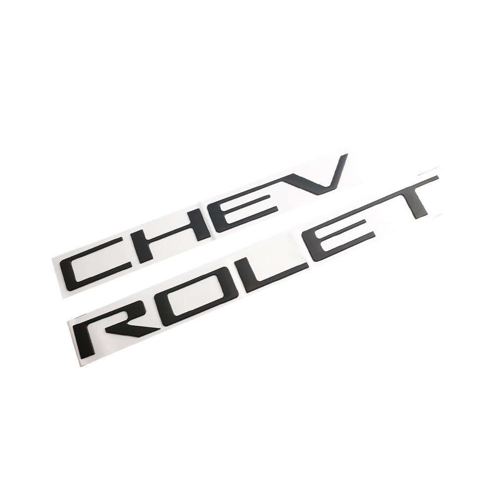 (Black) Chevrolet 3D Letter Emblem, Fits Chevrolet Silverado For Tailgate Decoration Black 4069369239731