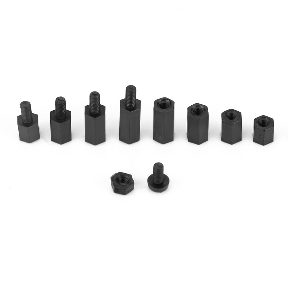 Black M3 Standoffs Screws Nuts 300Pcs Assortment Kit With Compact Storage Box 9401362673696