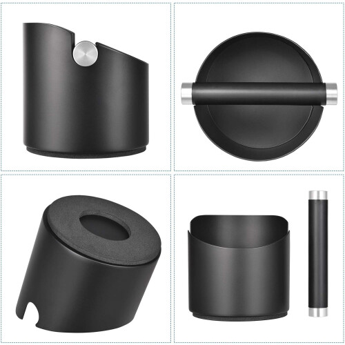 Moedor de café moderno, compacto e resistente, ideal para espresso. Design que economiza espaço, recipiente resistente a impactos e próprio para 2