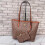 (Brown) Kou C's retro old flower tote bag 1
