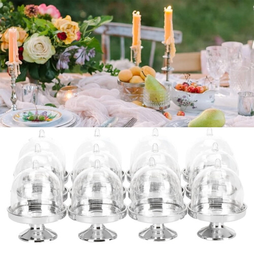 Chic Presentation, 50 τεμάχια μίνι βάση τούρτας με θόλο, διαφανές, για ειδικές εκδηλώσεις 2