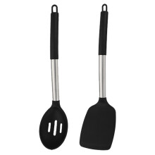 Utensílios de cozinha resistentes ao calor, colher de silicone antiaderente de qualidade alimentar, colheres de silicone para cozinhar, misturar,