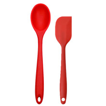 Colher de cozinha antiaderente, utensílio de cozinha em silicone resistente ao calor, própria para lava-louças para fácil limpeza e manutenção,