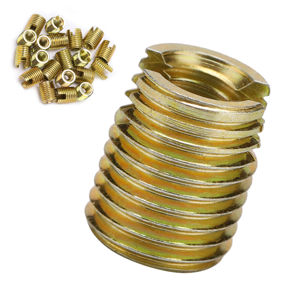 20Pcs Carbon Steel Self Tapping Inserts For M6x1.0 & M10x1.5 Outer Threads Au 6931362675534