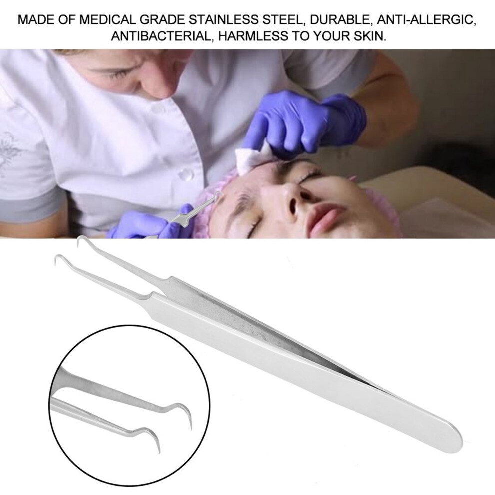 Curved Stainless Steel Blackhead Pimple Extractor Face Care Tool