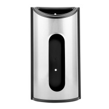 Stainless Steel Plastic Bag Dispenser Holder Organizer - Silver, 17x9x31cm