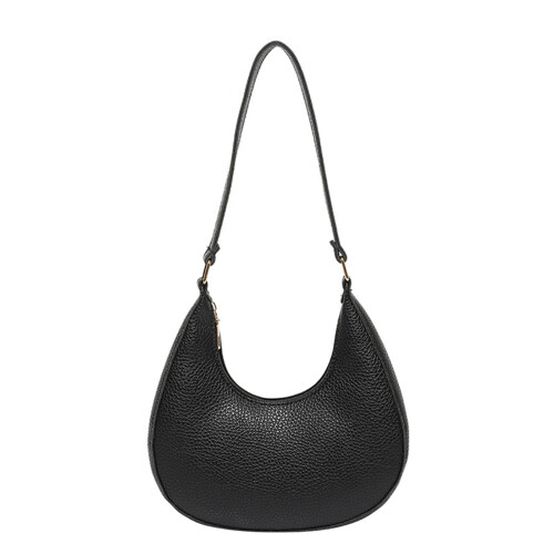 Stylish Versatility PU Toted Bag Compact Design Multi-Black