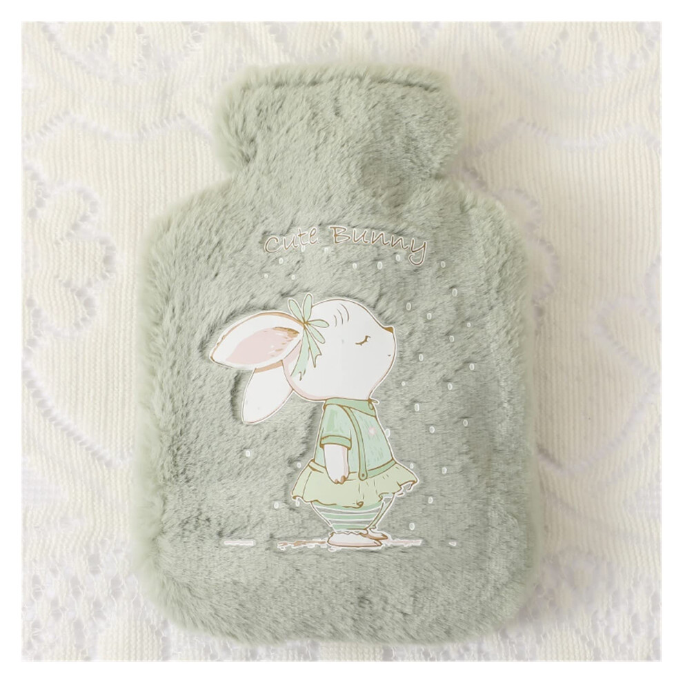 Durable Hot Water Bottle Convenient Hot Water Bottle Soft Rabbit Hair Hot Water Bag Thickened Plush Cartoon Warm Water Bag Hot Water Bag (Color : 01)