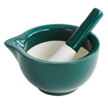 Porcelænsmorter, forstærker smagen af friske ingredienser, multifunktionelt kværnsæt, hvidt porcelæn, lugtfri, egnet til forskellige lejligheder
