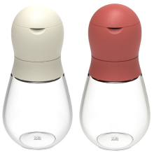 Manuelle Pfeffer- und Salzmühle, Mahlgrad einstellbar für individuelle Aromen, feuchtigkeitsbeständiges, transparentes Glasgehäuse für einfache
