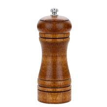 Pfeffermühle aus Holz mit Keramikmahlwerk, einstellbarem Mahlgrad, robustem Korpus aus Holz für authentische Gourmet-Erlebnisse (5 Zoll)