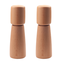 Pfeffermühle aus Eichenholz, nachfüllbare Salzmühle mit Edelstahl-Mechanismus, tragbare manuelle Gewürzmühle für Kochbegeisterte, einstellbarer