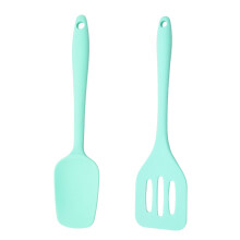 Nepriľnavé štrbinové kuchynské špachtle na varenie mini veľkosti, sada vysoko tepelne odolných silikónových pevných obracačiek v