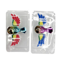 2pcs Wind-Powered Simulated Bird Car Ornament ,Eco-Friendly Feng Shui Decor Home Garden Ornament